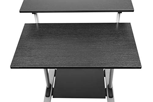 Techorbits OF-WS-T01 Rolling Desk For Laptop - Standing Or Sitting Mobile Computer Cart With Wheels, Adjustable Height & 27.5-Inch Surface thumb #4