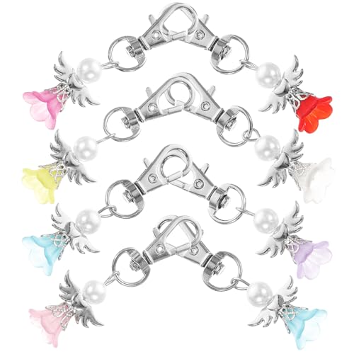 DEARMAMY Juego de 8 Llaveros de Ángel Guarda Multicolor Dijes Colgantes para Llavero Detalles para Bodas y Fiestas Adornos Creativos para Shower y Navidad
