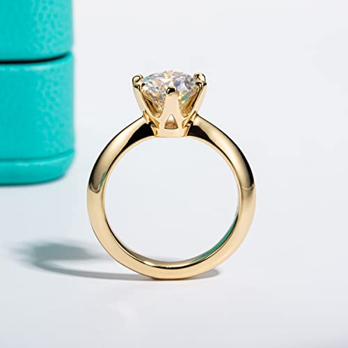 AnuClub 2/3CT Six Prong Solitaire D Color VVS1 Moissanite Ring, 925 Sterling Silver Never Color Fade for Wedding, Engagement And Anniversary With Certificate3