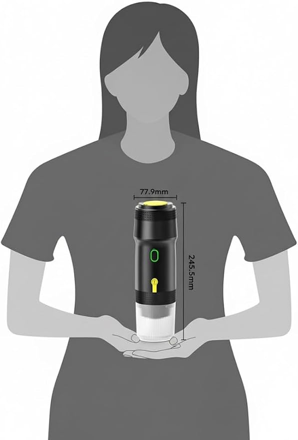 Cafetera Portátil Automática 20 Bar, Compatible con Cápsulas y Molido, 60 ml miniatura 2