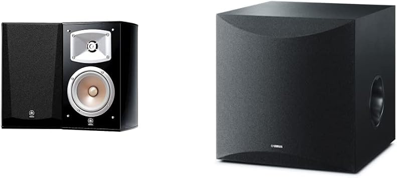 YAMAHA NS-333 Bookshelf Speakers Pair and Yamaha NS-SW100 10" 100W Powered Subwoofer Bundle