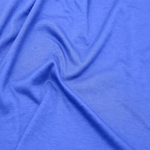 Premium 60" Wide Poly Rayon Spandex Jersey Knit Fabric - Lightweight, 2-Way Stretch for Effortless Sewing & Comfortable Apparel - Rich Royal Blue - Sold by The Yard 4 Premium 60" Wide Poly Rayon Spandex Jersey Knit Fabric - Lightweight, 2-Way Stretch for Effortless Sewing & Comfortable Apparel - Rich Royal Blue - Sold by The Yard - Image 3