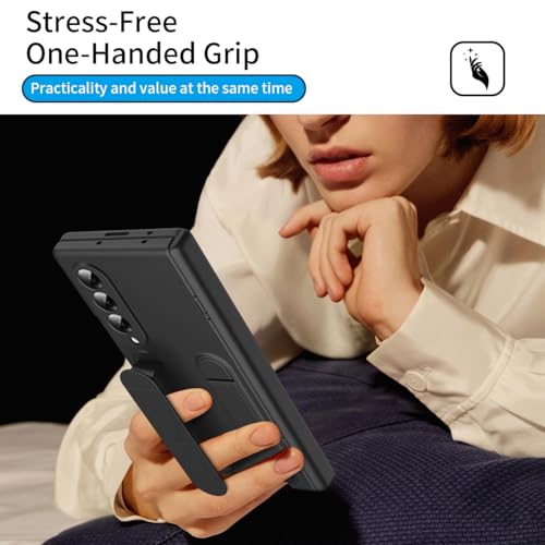 Étui pour Galaxy Fold 4 avec dragonne et support de protection noir - 2
