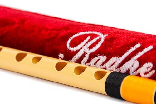 Image of Radhe Flutes PVC Fiber A Natural Bansuri Higher Octave Right-Handed | Durable, Washable, Crack-Resistant Flute with Velvet Cover, Paper Tube & Beginner Course