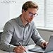 Joopin Elegante Blaulichtfilter Brille Damen und Blaufilterbrille Herren Computerbrille Bildschirmbrille Anti-Müdigkeit Blue Light Glasses für Büro mit UV-Schutz (Rosa)