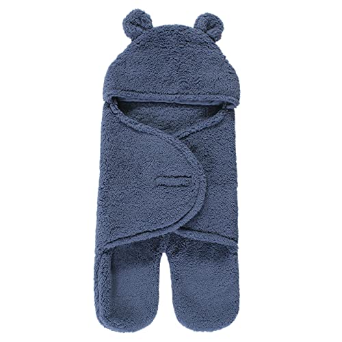 Image of Hudson Baby Unisex Baby Animal Sherpa Baby Outdoor Stroller Sack Wrap, Coronet Blue, One Size