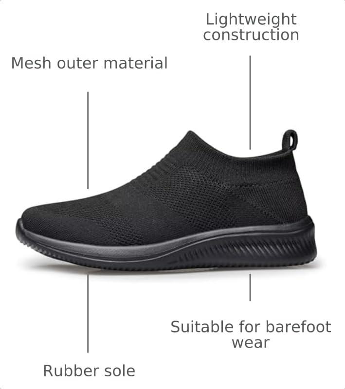 Image of vibdiv Pull-on Shoes Women Sock Sneakers Casual Lightweight Walking Jogging Yoga Indoor Outdoor Travel