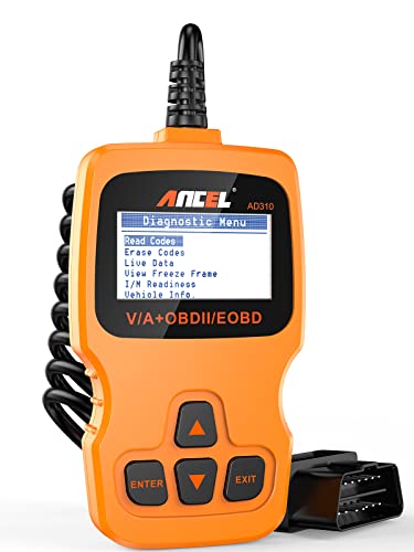 ANCEL AD310 OBD2 Trouble Code Reader Vehicle Engine OBDII Scanner Portable Handheld Automotive Diagnostic Scan Tool-Orange