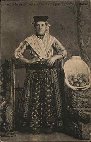 Fruit Vendor Douro Valley, Portugal Original Antique Postcard