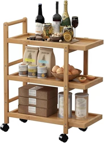 عربات متعددة الاستخدامات من 3 طبقات على عجلات، عربة تقديم من...