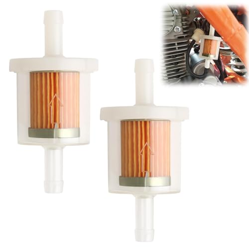 2 Piezas Filtros Gasolina moto 8 mm, Filtro de Combustible Universal, Alta Precisión de Filtrado, Filtro de óxido de hierro, para Motor, Motocicleta, Scooter, Tractor