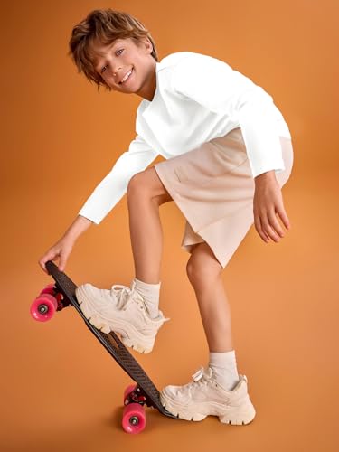 Image of Haloumoning Kids Boys Long Sleeve Crewneck T-Shirts Tee Tops 5-14 Years