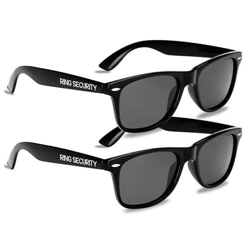 GroomBrideGifts Ring Security Wedding Ring Bearer Proposal Gifts, Stylish Wedding Sunglasses for Little Groomsmen(2 PCS)