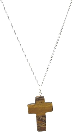 Dije de cruz de piedras preciosas con cadena de 24 pulgadas + bolsa de cristal curativo de moda, hecho a mano, para hombres y mujeres, dijes de