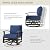 Trumbeak Aluminum Patio Furniture Set with Coffee Table,5 Seats Metal Modern Outdoor Furniture Set w/5.1" Thick Cushions,Patio Sectional w/Swivel Chairs for Backyard,Patio,Navy
