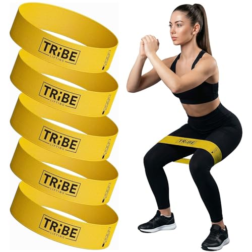 Fabric Resistance Bands for Working Out, 5-Band Set for Legs and Glutes