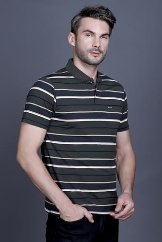 Image of GODFREY Cotton Half Sleeve Collar Tshirt for Men Size - XXXL - Large (3XL / 46)