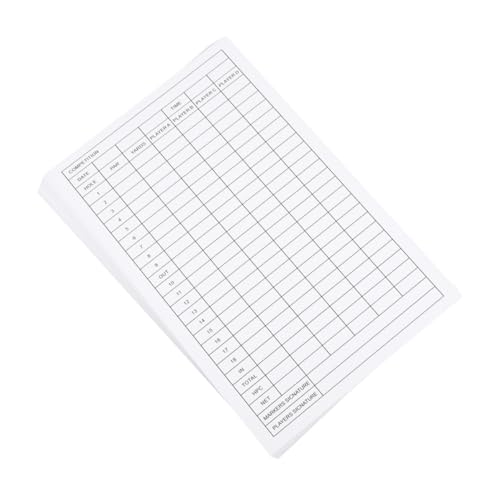 BESPORTBLE 18pcs Golf Scorecards Portable Waterproof Scorekeeping Tool for Golfers Record Game Scores Conveniently