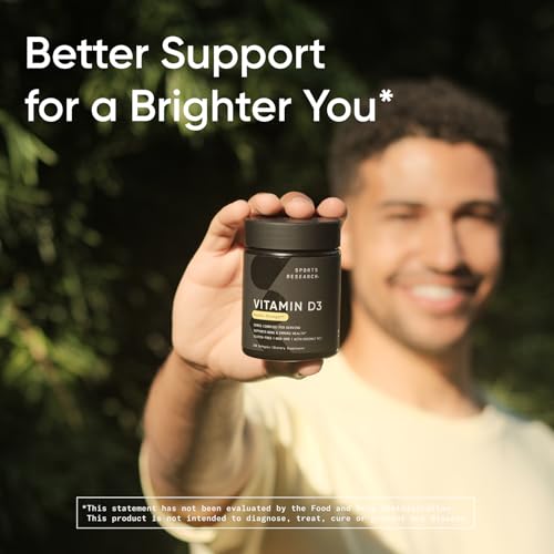 Image of Sports Research Vitamin D3 5000 IU with Coconut MCT Oil - Extra Strength Vitamin D Supplement - Non-GMO Verified, Gluten & Soy Free - 125mcg, 30 Liquid Softgels