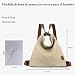 Imagen de CORIOS Mochila para Mujer Bolso de Mano de Lona Casual Bolso Mochilas Morral Backpack Gran Capacidad Bolso de Hombro Vintage Bolso Tote para Compras Citas Trabajo Viajes Caqui