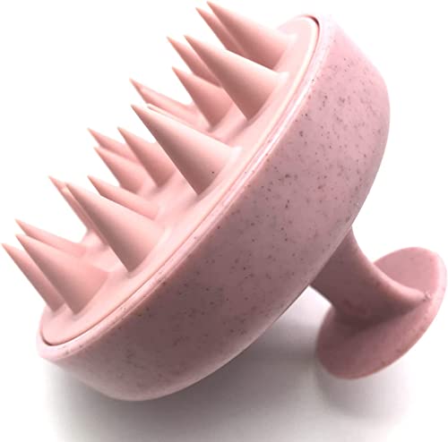 Image of QIQI Scalp Massager Shampoo Brush, Eco-friendly Wheat Straw body with Soft Silicon Bristles, Hair Scalp Scrubber, Scalp Exfoliator Dandruff Removal, Prevents Hair loss for Men, Women (JP35)