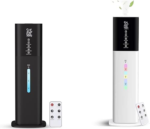 8L 2.1Gal silenciosos humidificadores ultrasónicos de niebla fría habitación grande dormitorio hogar con 7 colores de luz (blanco, negro)