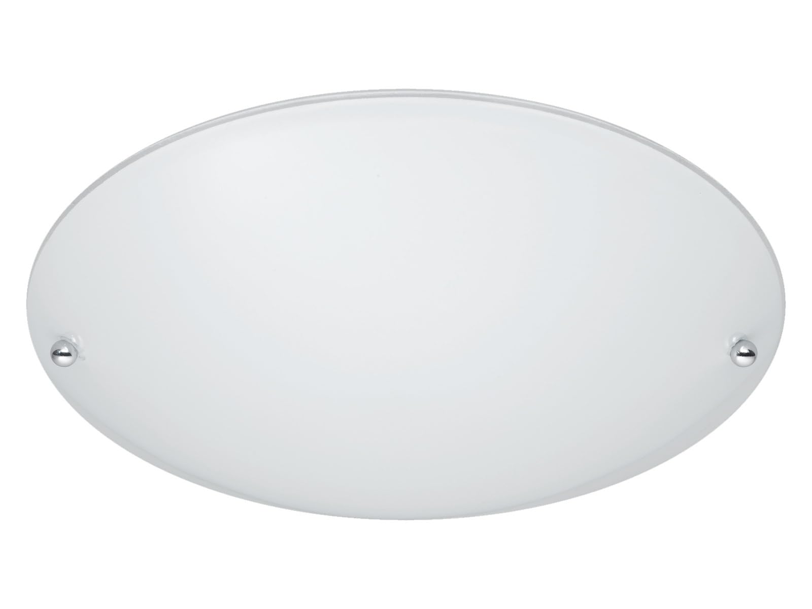 Trio - Plafón con 1 luz circular, cristal opal blanco