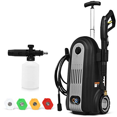 Goplus Pressure Washer, 2800PSI Portable Electric High Pressure Cleaner Machine w/ 4 Nozzles