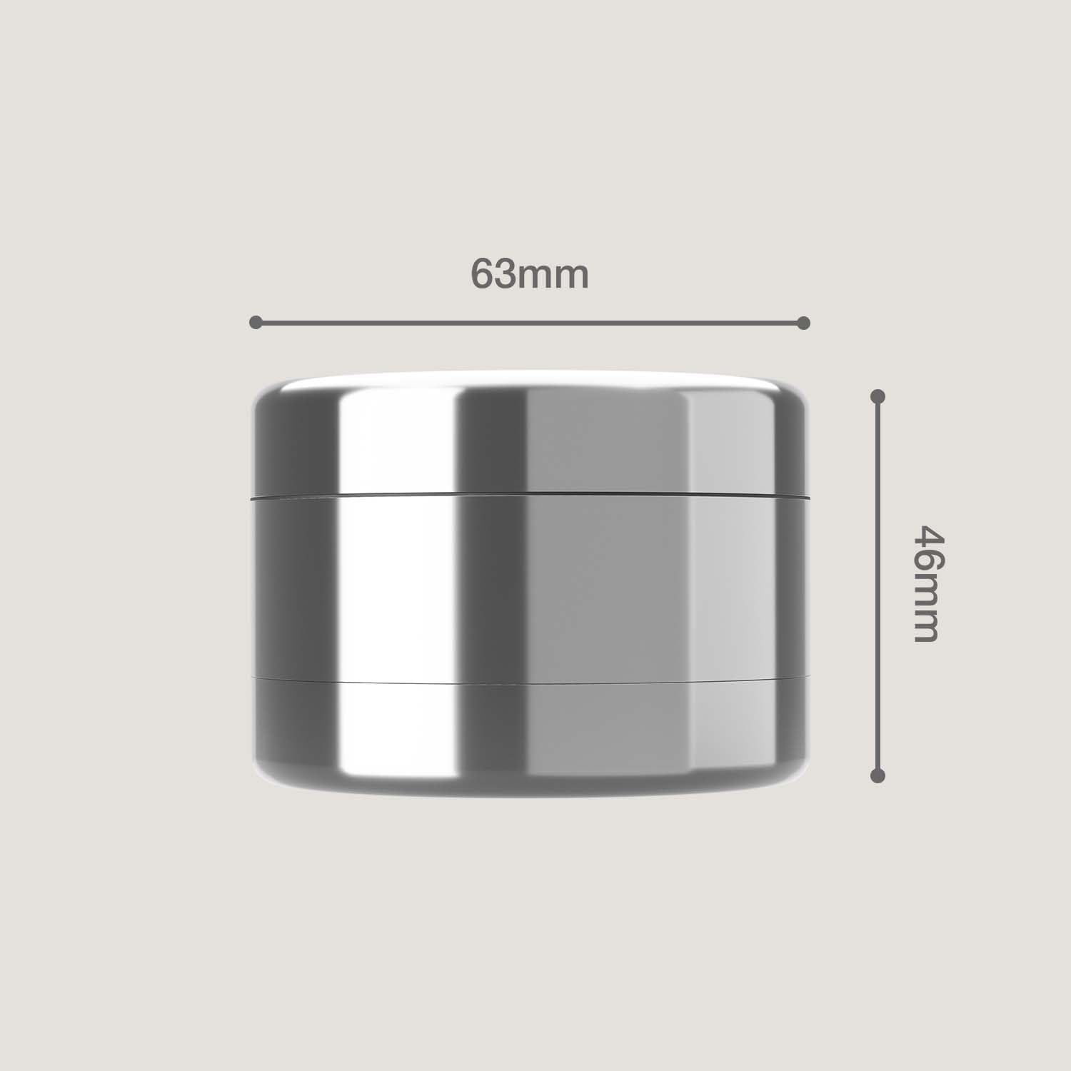 Bloomint Apollo toothless Grinder Edelstahl, 63 mm, 4-Teiliger Premium Grinder zahnlos - Für Kräuter, Gewürze und Herb, Crusher mit Pollenfach