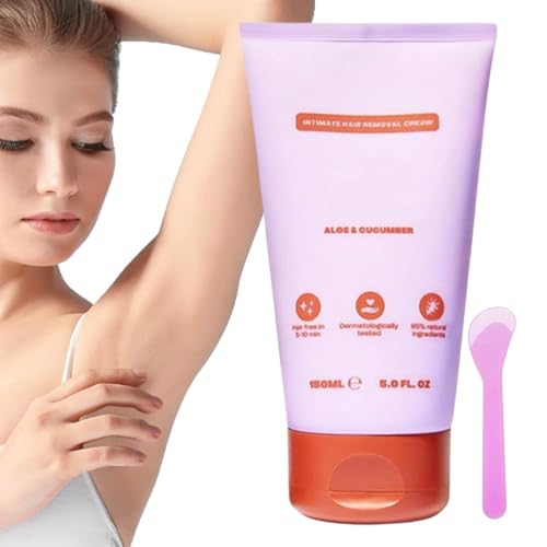 Adiós Crema De Depilación De Bye Bye Arbusto, 5.0 Fl Oz/150 Ml De Crema De Depilación Íntima, Crema De Depilación De Área Íntima Con De Silicona Para Mejillas, Axilas