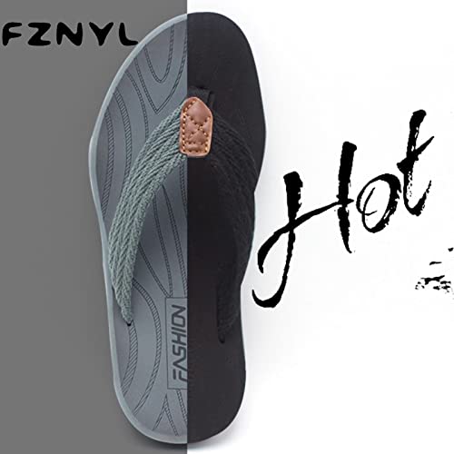 Sandalias de hombre tipo flip flop transpirables y zapatos casuales de goma 2