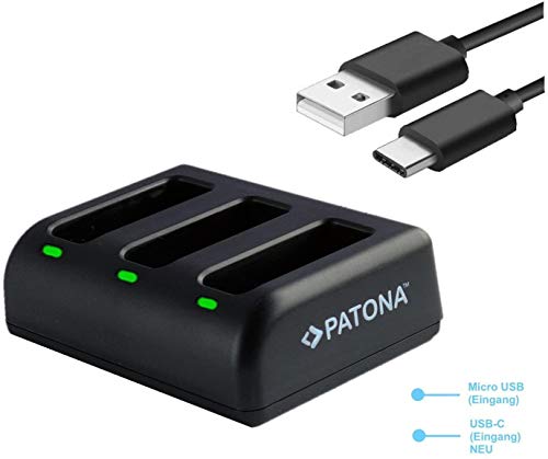 Patona USB Triple Caricabatteria per batteria