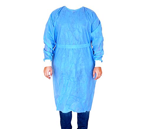 Image of WON Non-Surgical Isolation Gown, Blue, One Size fits All, 1 Count