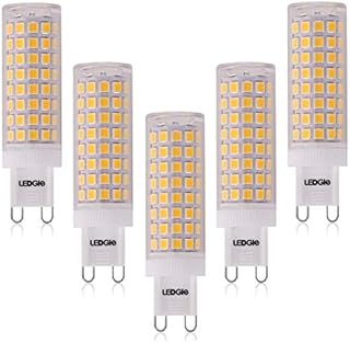 LEDGLE 10W G9 100 LED Light Bulbs Non-dimmable LED Corn Light Bulbs Ceramic Bulbs, No Flicker, Wide Beam Angle, 100W Equivalent Halogen Bulbs, 3000K Warm White Light, 900lm, 5 Pcs