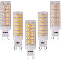 LEDGLE 10W G9 Bombillas LED, Equivalente a Halógeno de 100W, 100 LEDs, 900lm Blanco Cálido 3000K, Sin Parpadeo, No Regulable, Ángulo de Luz de 360°, Pack de 5 Unidades