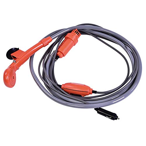 Ducha portátil para camping, cabezal de ducha de mano para exteriores con bomba de ducha para vehículo de 12V, kit para camping familiar, senderismo, mochila y viaje miniatura 7