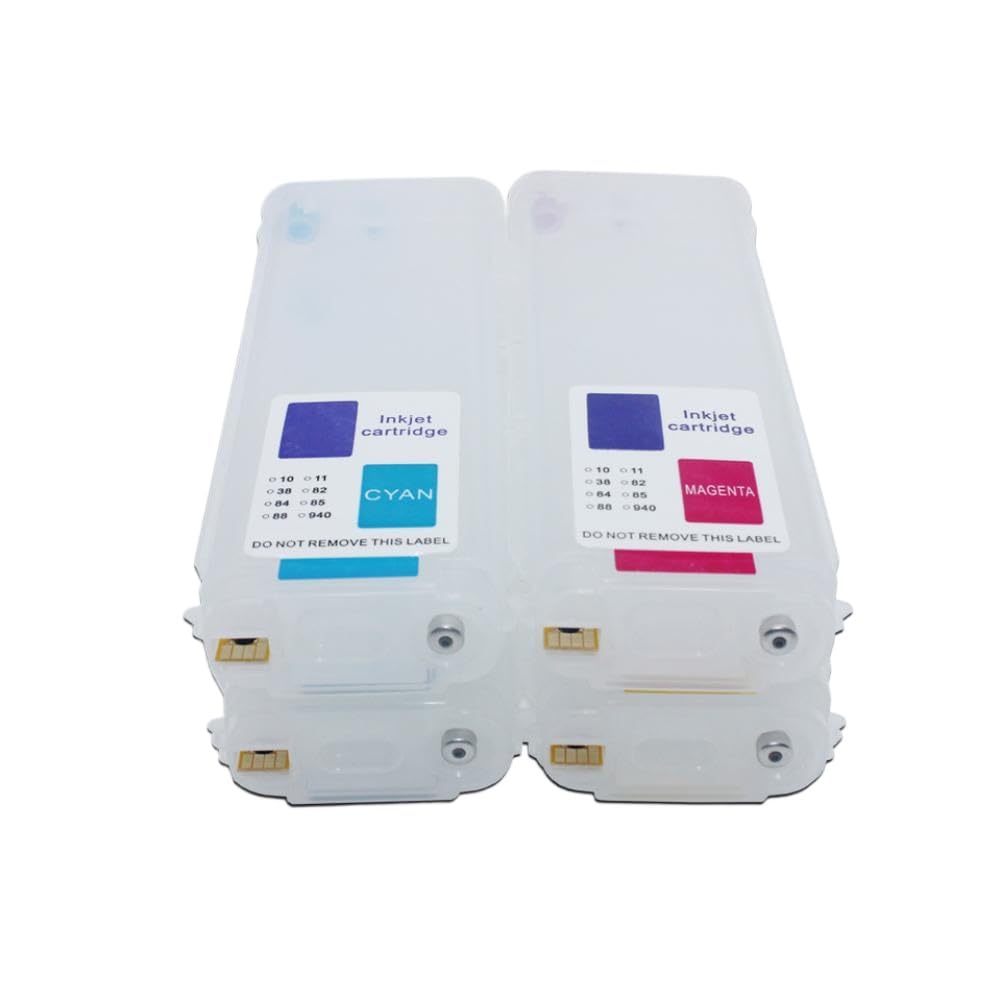 Cartouche d'encre Rechargeable avec Puce permanente Compatible with HP Designjet 10 82 500 800 500PS 800PS