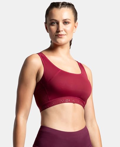 Image of Jockey AP20 Women Wirefree Padded Tactel Nylon Elastane Stretch Full Coverage Racerback Styling Active Sports Bra with StayFresh and StayDry Treatment