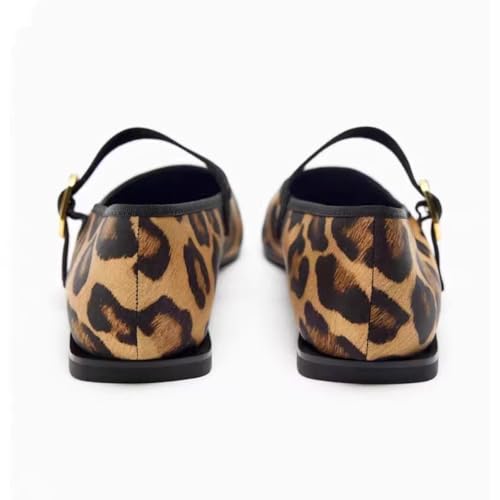 MRKEWUNEY Elegant Ballet Flats for Women Buckle Strap Mary Jane3