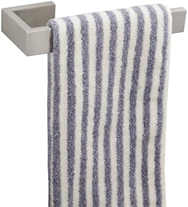 TocTen Hand Towel Holder/Towel Ring - Thicken SUS304 Stainless Steel Bathroom Hand Towel Hanger, 9 Inch Heavy Duty Wall Mounted Towel Rack, Square Hand Towel Bar for Bathroom Hardware (Brush, 9 in)