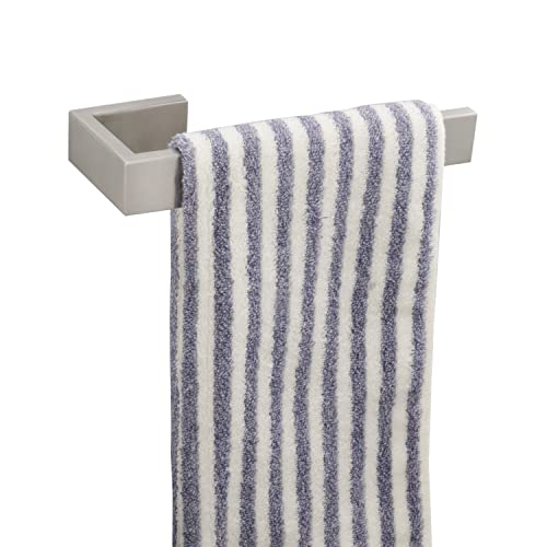 Tocten Hand Towel Holder/Towel Ring - Thicken Sus304 Stainless Steel Bathroom Hand Towel Hanger, 9 Inch Heavy Duty Wall Mounted Towel Rack, Square Hand Towel Bar For Bathroom Hardware (Brush, 9 In) #TOP30