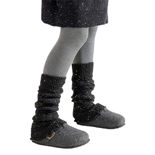 Obotsnoi - Obotsnoi Jambières scintillantes pour filles - Motif brillant - Chaussettes empilables confortables et extensibles - Design pour fête scolaire - Utilisation quotidienne - Motif brillant - Chaussettes