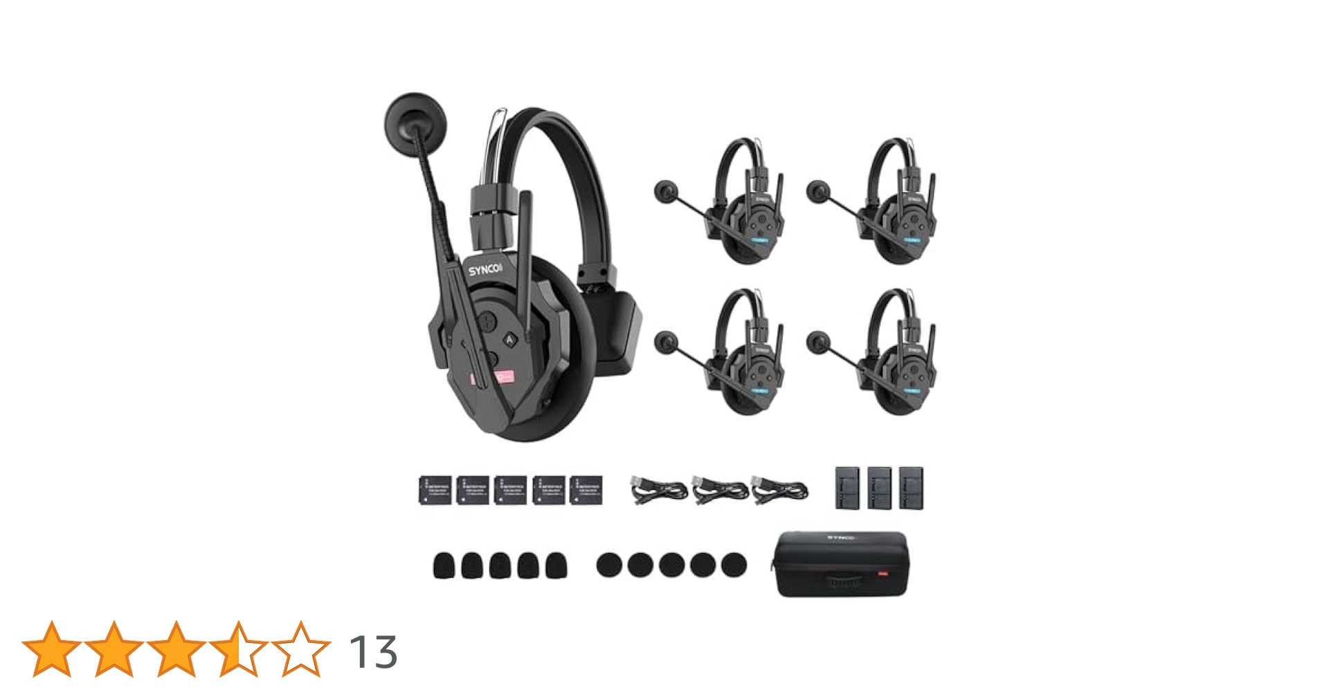 Amazon.co.jp: SYNCO XTALK ワイヤレスインカムヘッドセット 5人