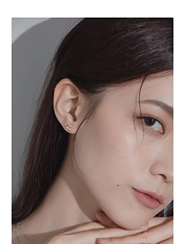 Cute Angel Wing Stud Earring Cartilage Tiny Barbell Stud Earrings For Women Girls 925 Silver 20G Screw Back Dainty Mini Hypoallergenic Conch Tragus Helix Studs Birthday Gifts-Gold #TOP2