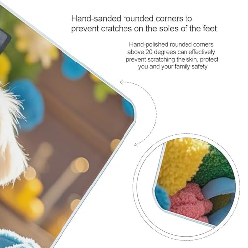 Báscula de baño digital diseño cachorro maltés resistente vidrio templado miniatura 4