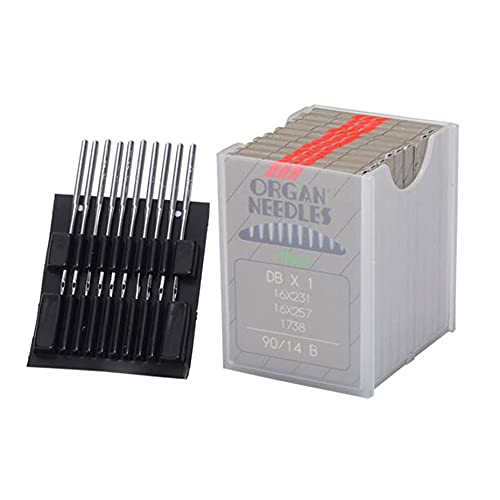 Organ-DBX1 100PCS Japan Organ Industrial Sewing Machine Needles Ball Point Needles for JUKI Brand DDL-555,DDL-5530, DDL-5550 Brother B221, B484, B485 ((Singer 14 / Metric 90))
