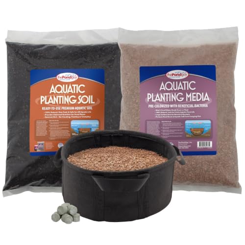 The Pond Guy Planting Tub Kit for Aquatic Plants with Soil & Media Outdoor Water Garden Planter Pot for Lily Lotus & Bog Plants Small Tub Kit