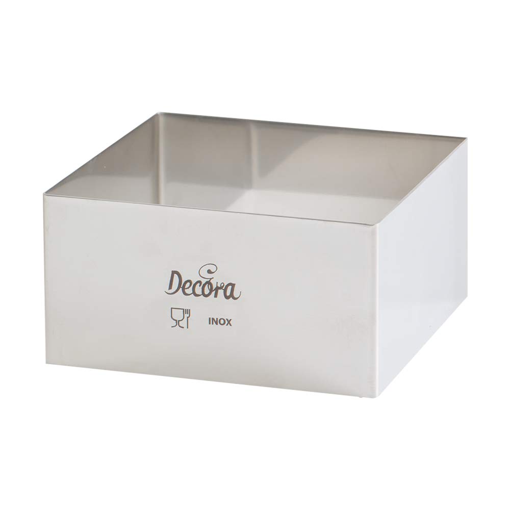 DECORA 0063795 Stainl. Steel Square 18x18x4,5 H Cm