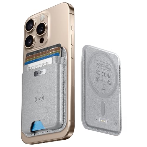 Image of ESR for MagSafe Wallet with Find My, 5-Card Holder, 3,200g Magnet for iPhone 16 /15 /14 /13 /12 (Excludes Mini), Grey