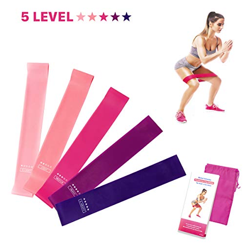 CNASA Bandes de résistance, Bandes de Gymnastique à la Maison pour Les Jambes, Les fessiers et Les Bras. Yoga, Mini Bandes de Boucle de Bande résistante au Pilates, Bande élastique de thérapie